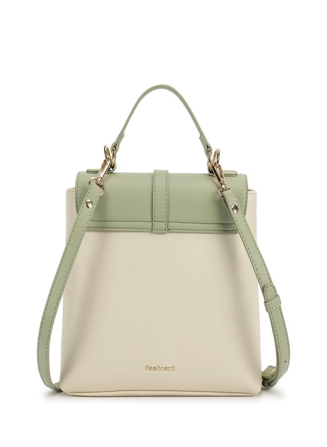 Fastrack Mini Vibe Satchel for Women| Small Faux Leather Bag with Buckle & Button Lock | Crossbody or Top Handle Options | 3.95L Stylish Handbag for Everyday Adventures | Small Satchel Bag for Girls - Image 5